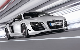 White car tunnel sky blurry - high definition free wallpaper