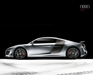 Silver sports car dark room 46 - a white stripe free wallpaper