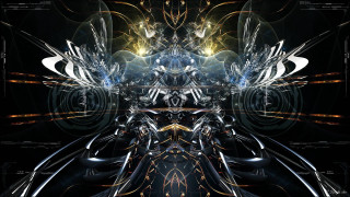 Futuristic black gold accents white - gold accent free wallpaper