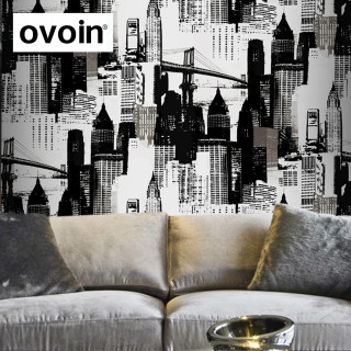 Couch city skyline wall silver - city background free wallpaper for tablet