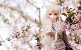 Doll tree pink flowers handbag - a doll free wallpaper