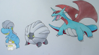 Animals lineup drawing three colors - a drawing of a group free wallpaper