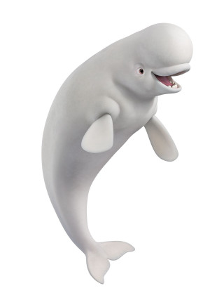 White plastic dolphin mouth open - plastic free wallpaper for mobile