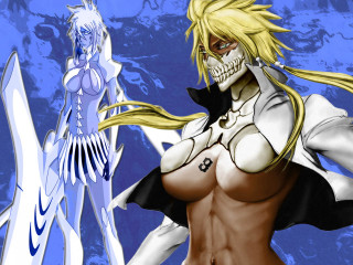 Cartoon skeleton character sword background - yukito kishiro free wallpaper