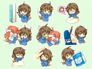 Girl stickers expressions hair styles - a bunch of stickers free wallpaper