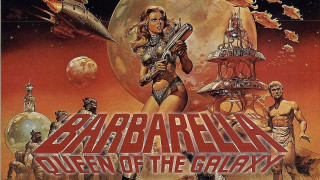 Barbarella queen galaxy woman holding - barbara greg free wallpaper