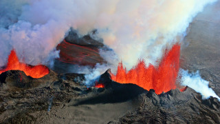 Lava eruption microscopic epic scene - epic scale free wallpaper