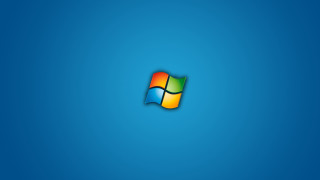 Blue background windows logo minimalist - a windows logo free wallpaper
