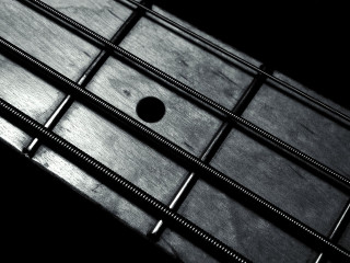 Guitar neck closeup black background 3 - billie waters free wallpaper