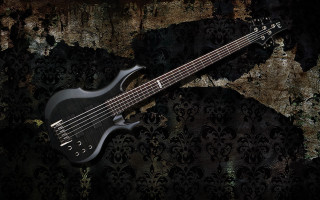 Black bass guitar wallpaper background - eric peterson free wallpaper