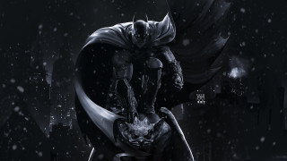 Batman statue snow bat city - a batman free wallpaper
