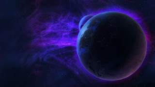 Blue purple planet star background - a star in the background free wallpaper