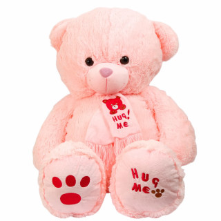 Pink teddy bear red paw 2 - net art free wallpaper for tablet