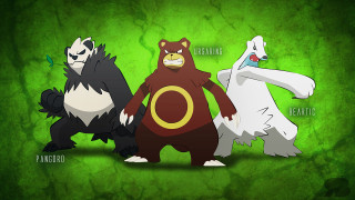 Cartoon animals green background group - below them free wallpaper for desktop