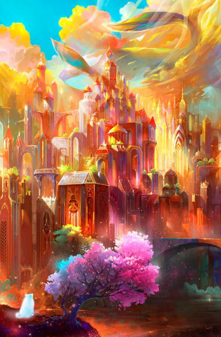 City bridge trees foreground river - a bridge and trees free wallpaper