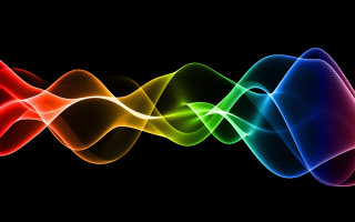 Colorful wave light black background 2 - a colorful wave of light free wallpaper