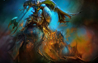 Man horse sword armor painting - a sword and armor free wallpaper