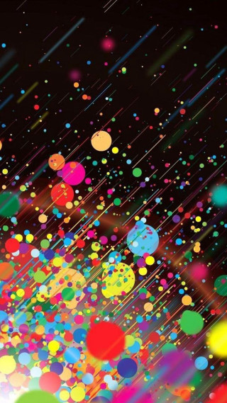 Colorful background circles dots pattern - particle free wallpaper for mobile