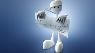 3d character holding paper handwritten - handwritten free wallpaper