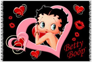Cartoon woman heart frame bow - a heart free wallpaper