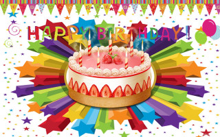 Birthday cake candles strawberry happy - a birthday cake free wallpaper