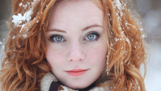 Woman red hair blue eyes 17 - alison geissler free wallpaper