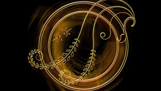 Clock light painting effect clock - a clock face free wallpaper for desktop
