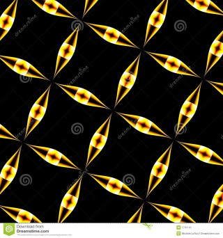 Black background yellow shapes sides - caustic free wallpaper for tablet