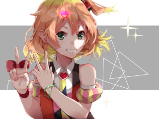 Blonde girl heart peace sign - the peace sign free wallpaper