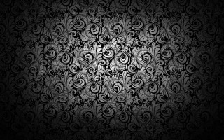 Black white wallpaper swirls leaves 2 - op art free wallpaper