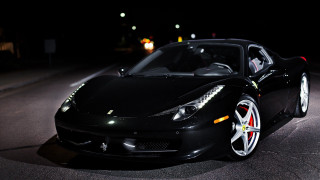 Black sports car night hood - its hood free wallpaper