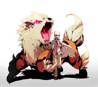 Man white dog mouth open - open free wallpaper for tablet