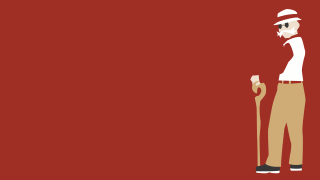 Man cane hat red background - constructivism free wallpaper for desktop