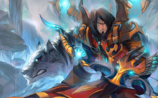 Man horse wolf grass sky - a horse next free wallpaper