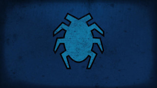 Blue spider black outline back - blueprint free wallpaper