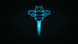 Blue black bee glow black - back end free wallpaper