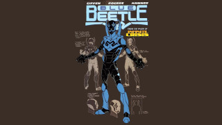 Blue beetle character brown background - other character free wallpaper for desktop