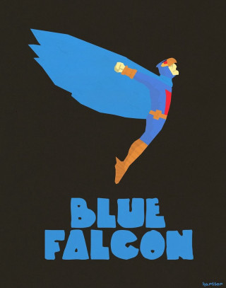 Man flying blue falcon poster - free bird wallpaper for mobile