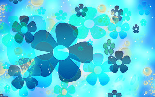 Blue flower bubbles background sky - bubble free wallpaper