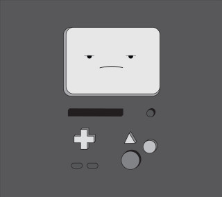 White square sad face game - pixel art free wallpaper for tablet