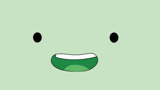 Green face black eyes moon - a green face free wallpaper