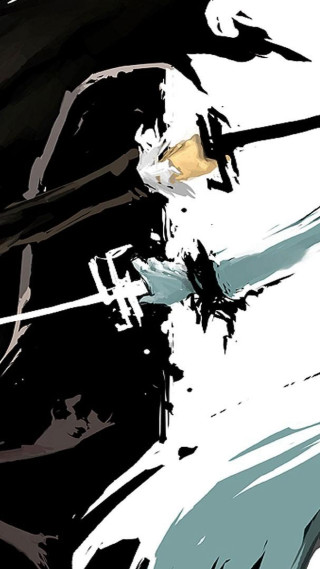 Man black suit white shirt - action painting free wallpaper for mobile