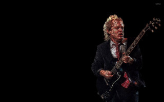 Man guitar black background portrait - david brewster free wallpaper