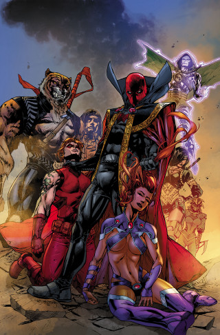 Superheroes sky background tiger demon - a group of superheros free wallpaper for mobile