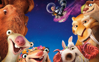 Cartoon animals sky background stars - a group of cartoon animals free wallpaper