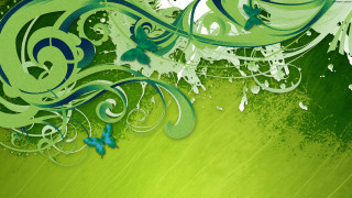 Green blue abstract background butterflies - abstract background free wallpaper for desktop