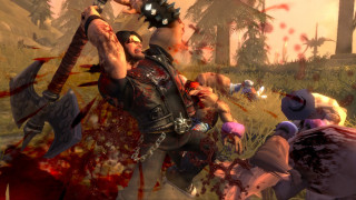 Zombies attacking man blood hands - blood free wallpaper