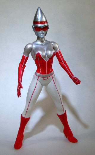 Silver red suit helmet boots - a shadow of a person free wallpaper for mobile