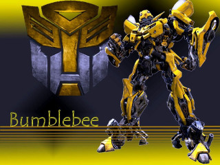 Bumblebee robot yellow border assemblage - a yellow border free wallpaper for desktop