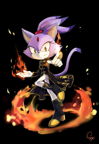 Cartoon cat costume fireball background - a fireball in the background free wallpaper